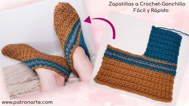 ¿Quieres estilo y comodidad? Aprende a hacer zapatillas de crochet para adultos en casa